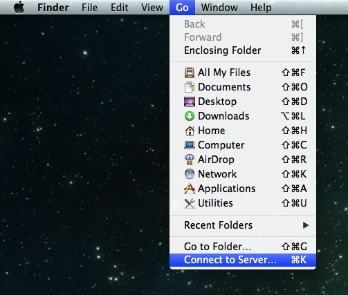 Screenshot of entering your Nextcloud server address on Mac OS X